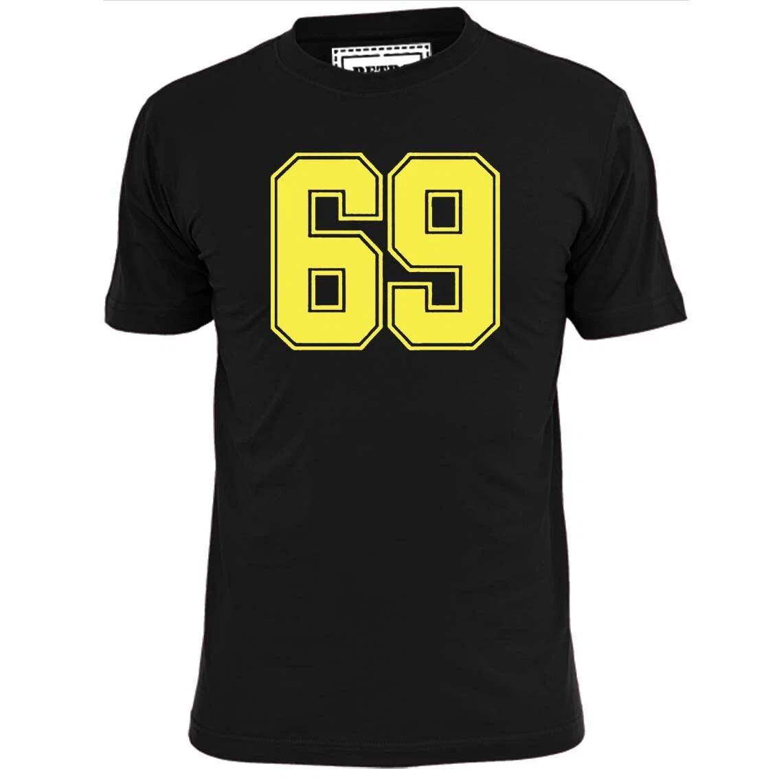 Мужская футболка 69 Бейсбол Футбол Грубая Забавная Спорт M