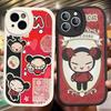 Popular Animation P-Pucca Phone Case For IPhone 16 15 14 13 12 11 Pro Max Plus Leather Soft Cover