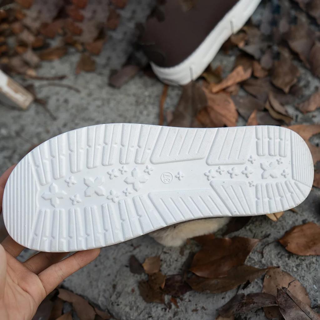 Fashion Women Ankle Boots Snow Botas 2025 Women's Boots New Women Winter Boots Fur Shoes Mujer Slip On Winter Shoes Female Flat Footwear