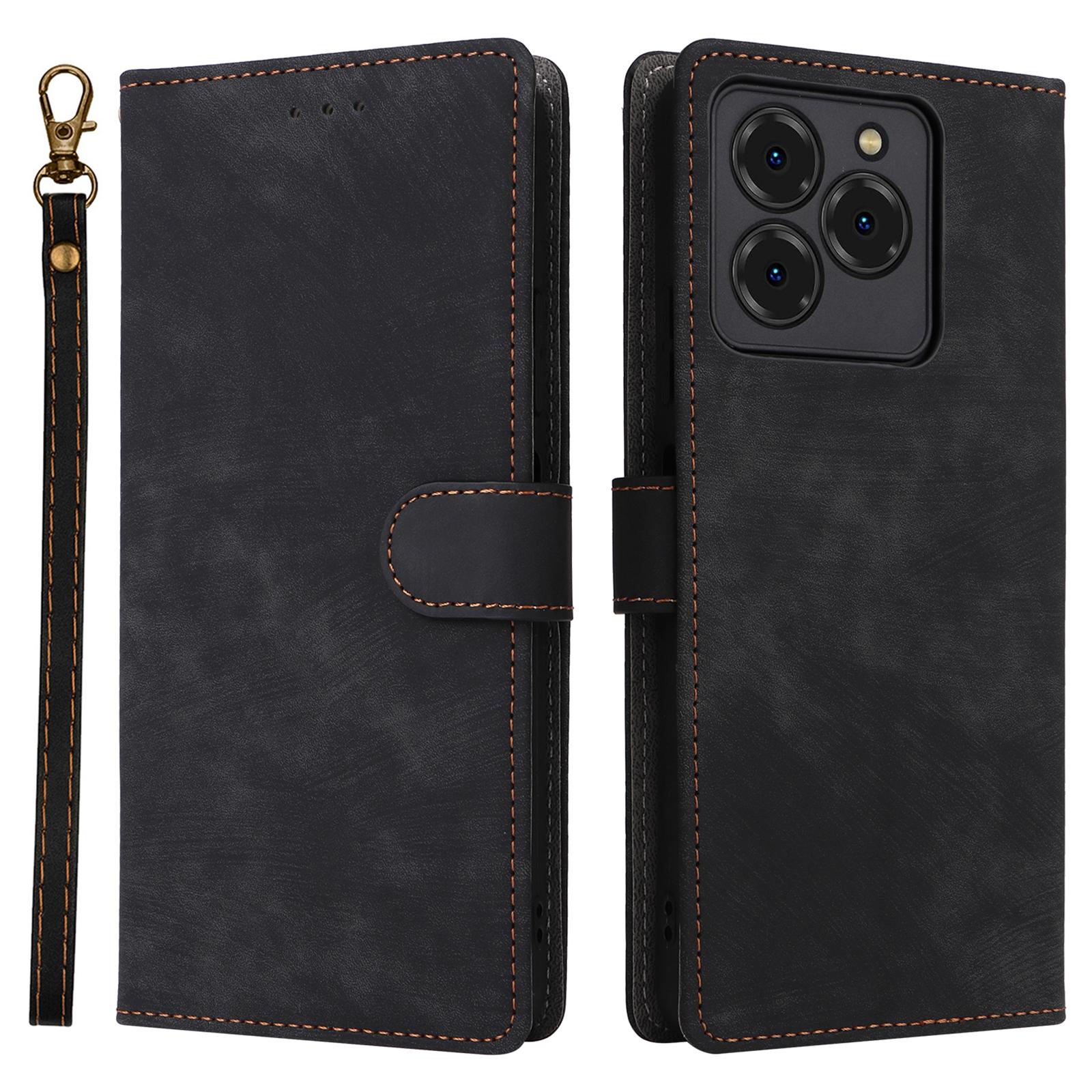 

Для Meizu Note 21/Ulefone Note 20 Pro Чехол-кошелек Блокировка RFID Обложка из ПУ кожи Подставка Вид Black