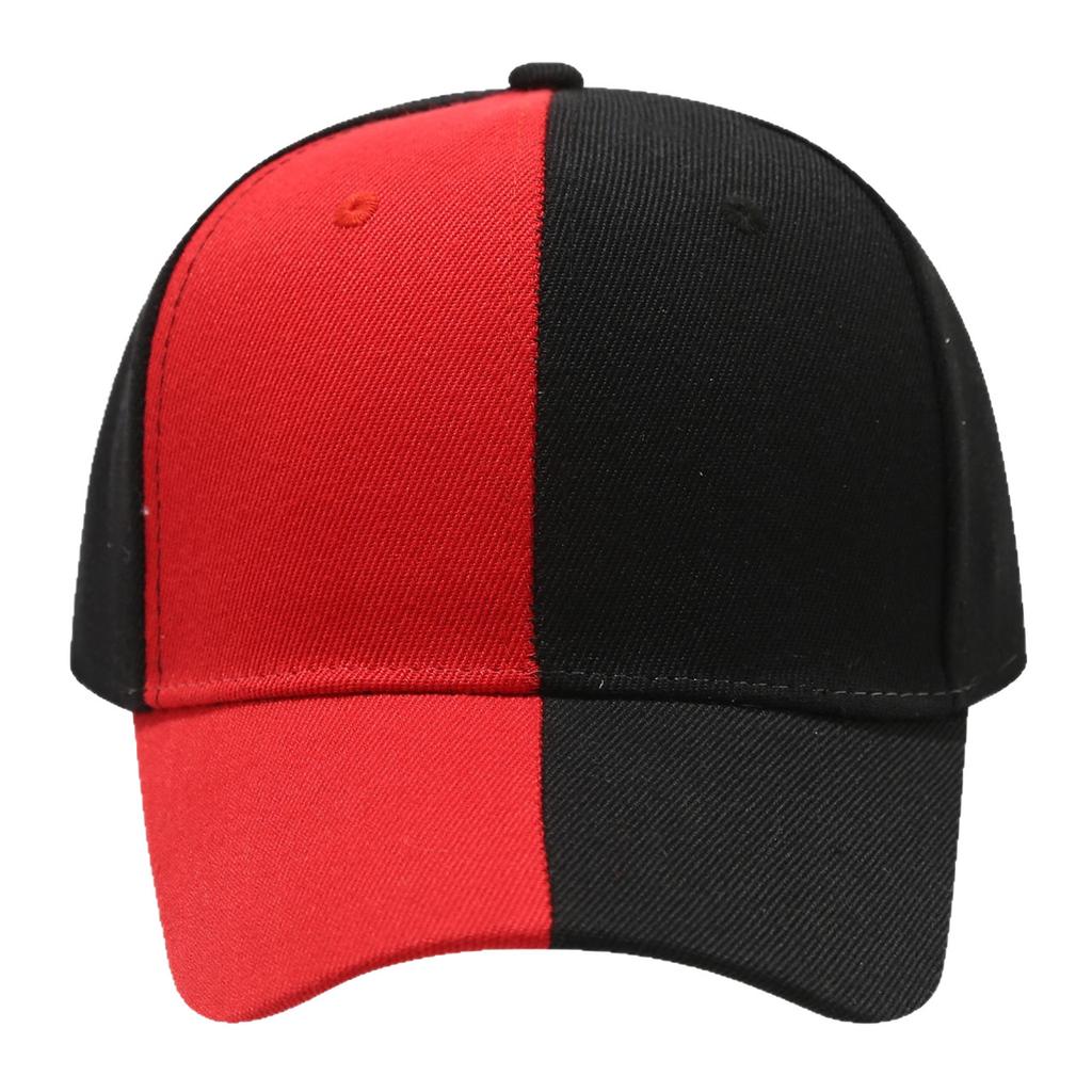 Black White Patchwork Baseball Cap Street Style Daily Wear Adjustable Outdoor Casual Sports Dance Dad Hat Accessory