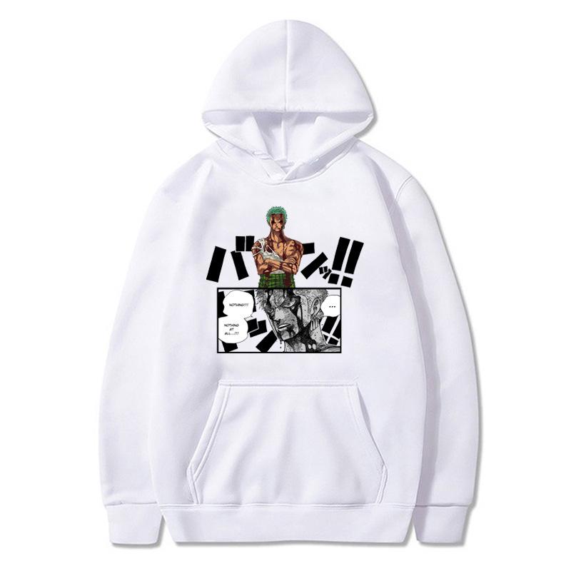 Luffy Print Five-Speed Hoodie - One Piece Anime Long-Sleeved Fleece