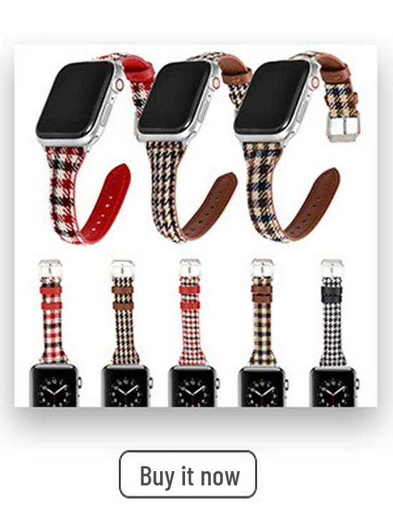Compatible Silicone Leather Straps for Apple Watch Series 3-8
