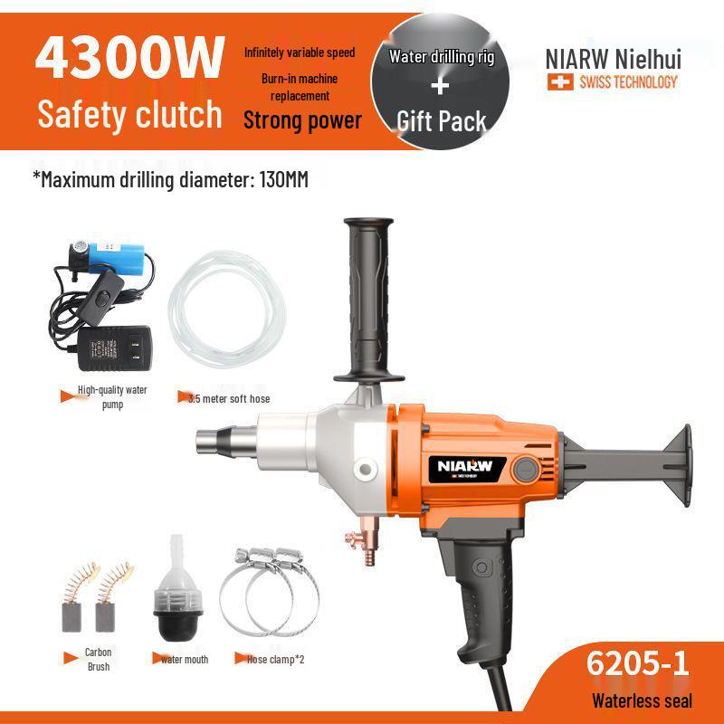 Nairhui High-Power Handheld Water Drill for Concrete and Air Conditioner Holes