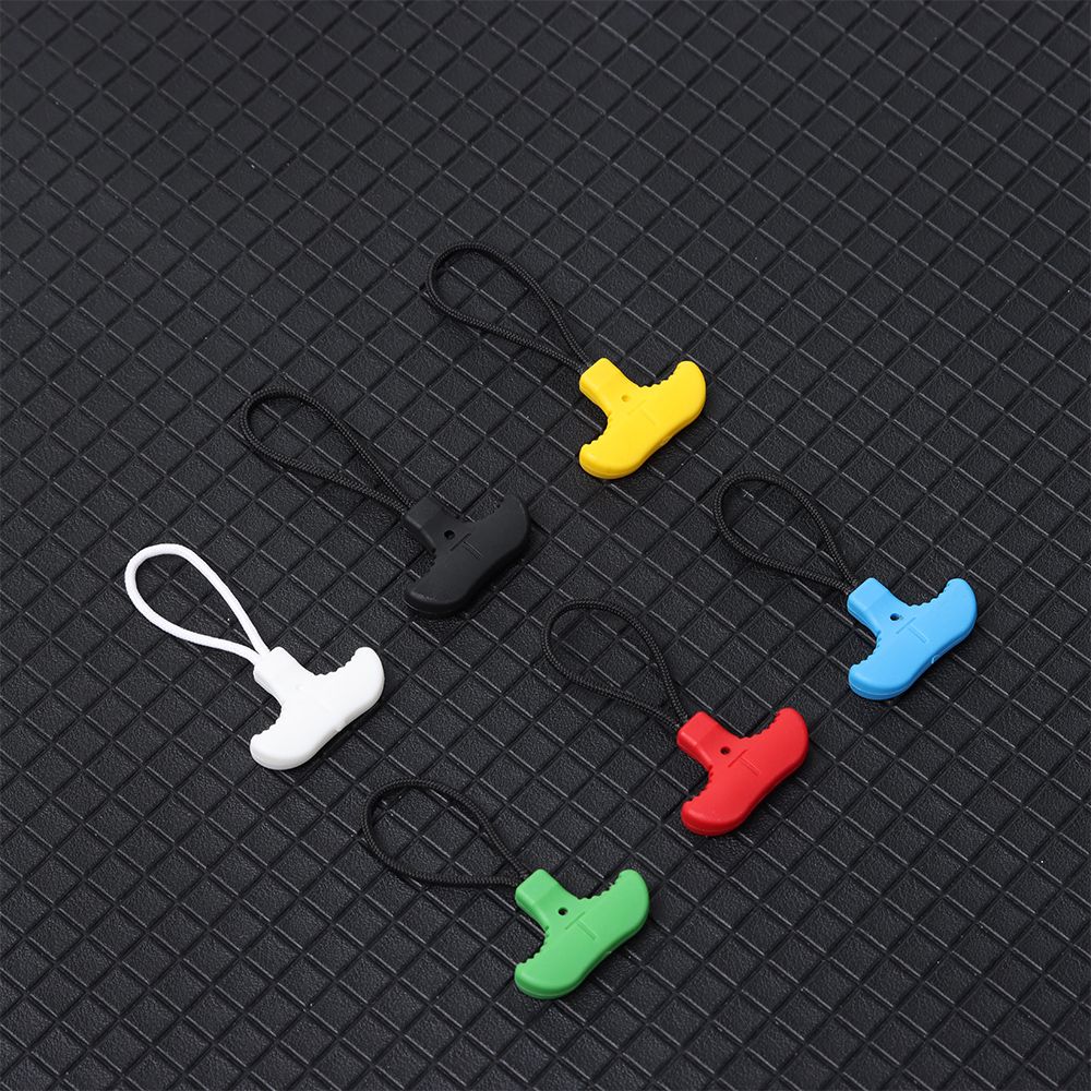 5PCS Colorful TPU T-shaped Zipper Backpack Zipper Puller Replacement Tactical Bags Zipper Pull Fixer Clothing Accessory Tools
