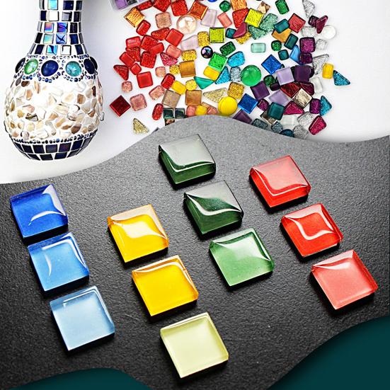 450 ks mozaikových dílků Vysoká odolnost Živé barvy Mini Ručně vyráběné mozaikové sklo DIY Řemesla Výroba šperků Dárek k narozeninám