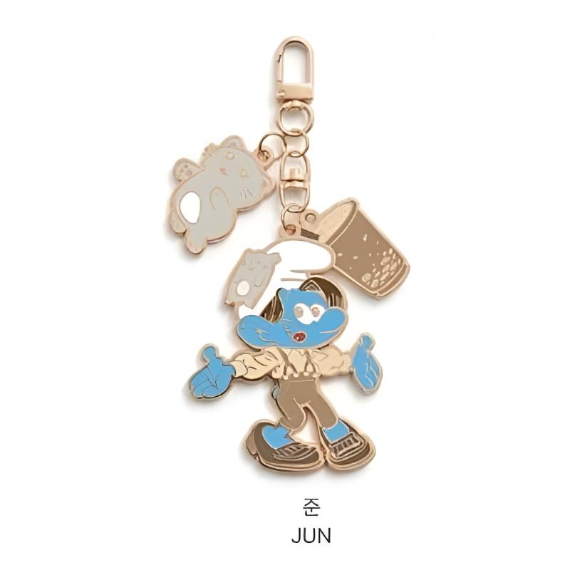 Seventeen X The Smurfs Metal Keyring | Random / Member Select | Korea Limited