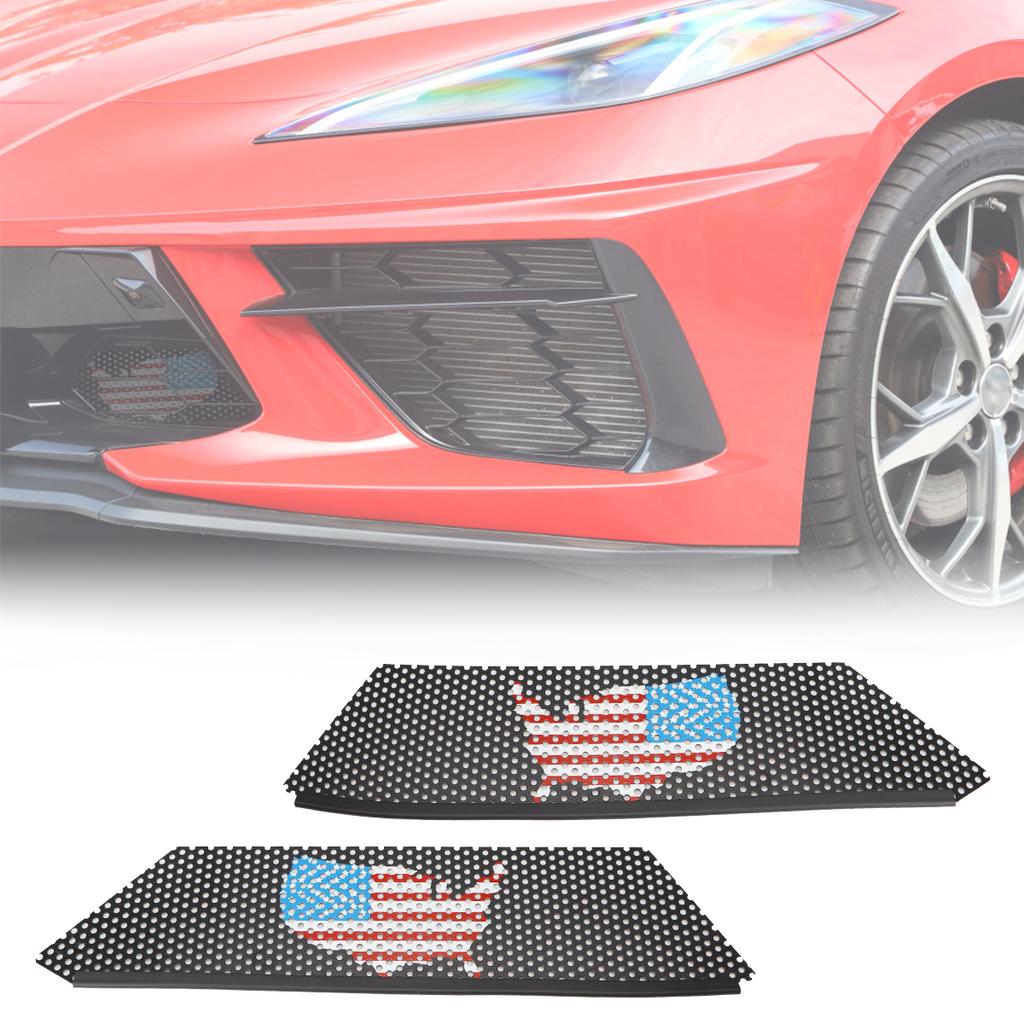 Hochwertiger Lufteinlassgitter-Schutz Für Front-/Seitenkühlerabdeckung Passend Für Chevrolet Corvette C8 2020-2022 Zubehörteil