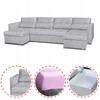 Varius BIG Corner Sofa Bed with Sleeping Containers Family Furniture Gray