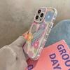 Korean Colors Cute Flower Mirror Phone Case For iPhone 11 13 12 14 15 16 17 Pro Max XS XR 7 8 Plus Lovely Hard Shockproof Cover