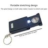 LED Illuminating Magnifier Lens 45X Magnification Portable Size Featuring Keychain For Easy Carrying And Fine Viewing