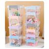 Useful Multilayer Mini Storage Box Magic Buckle Plastic Jewelry Storage Case Transparent Small Stationery Holder Kitchen
