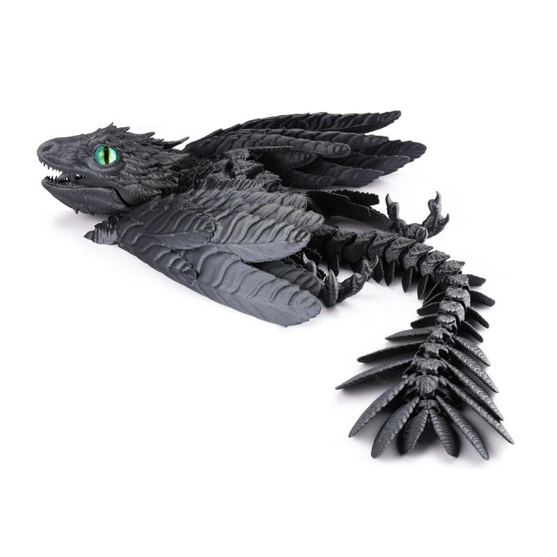 22cm Mode 3D Gedruckte Gefiederte Wyvern Drachen Figuren Mehrgelenkig Beweglich Simulation Drachen Handwerk Haus Schreibtisch Verzierung