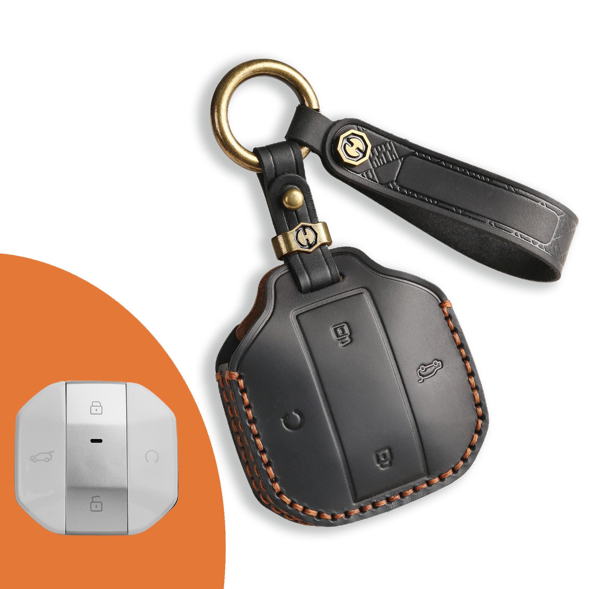 

Car key cover for 2025 Jietu Traveler key cover 23/24/25 new Chery car buckle bag чёрный