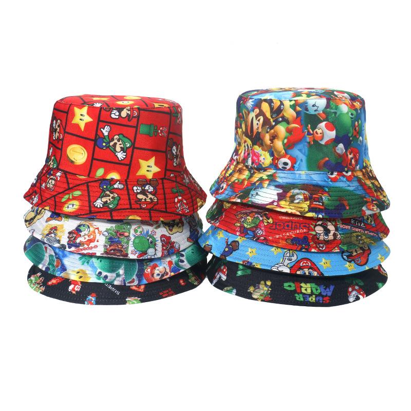 

Spring and summer 2023 new sun hat animation game bamboo hat cartoon basin hat European and American women Bucket hat Sun hat