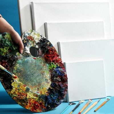 Beginner Oil Painting Canvas Frame Set with Linen Cotton Cloth Blank