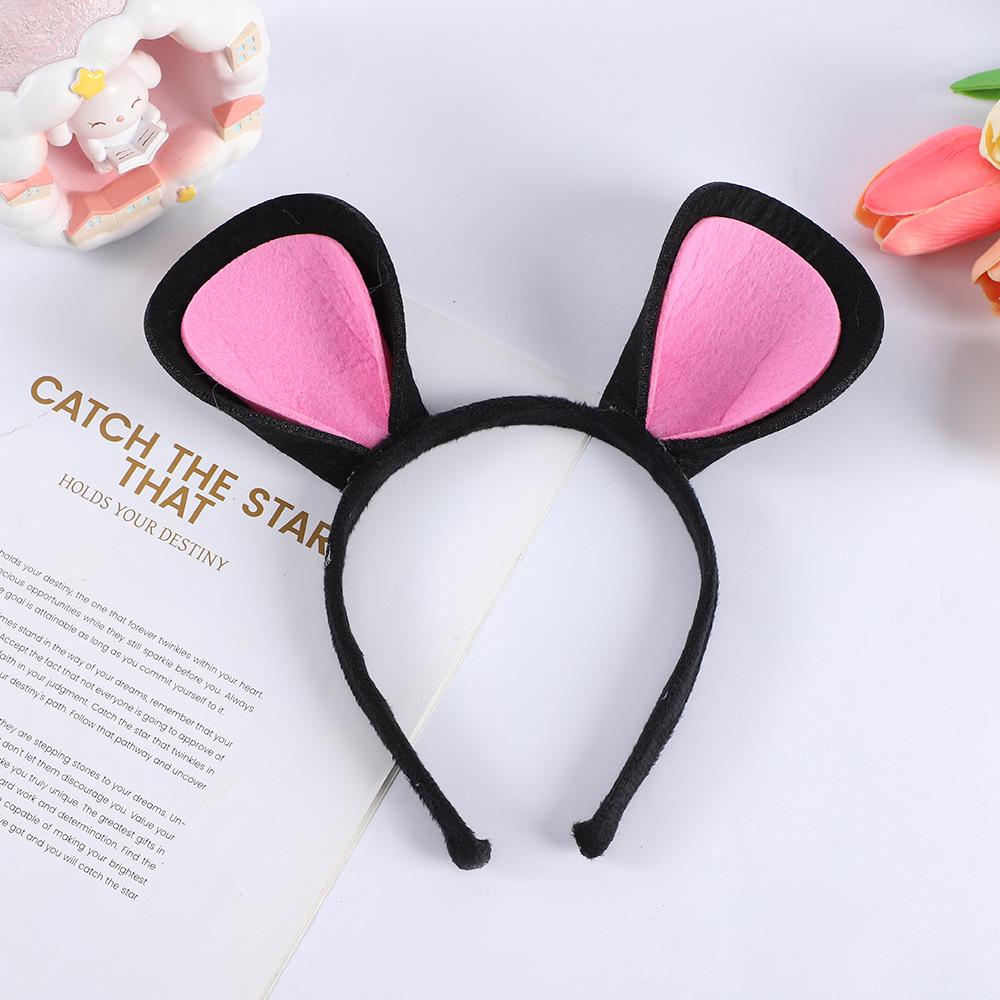 1pc Cute Animal Ears Hairband Headpiece Halloween Costume Accessory Small Mouse Ears Performance Headband Headpiece