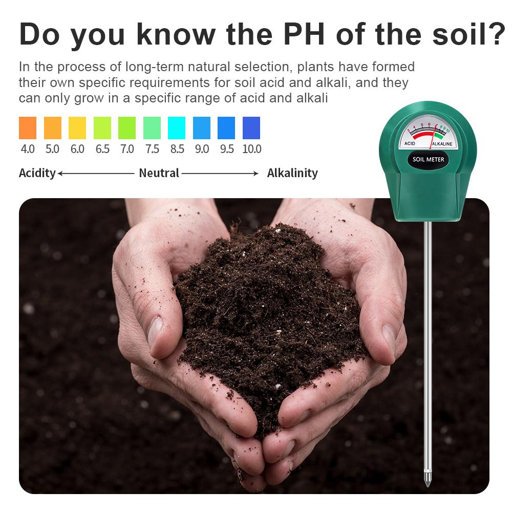 Gardening Soil Tester PH/Water Moisture/Fertility Detector Soil Moisture Tester Plants Flower Soil PH Meter No Batteries Require