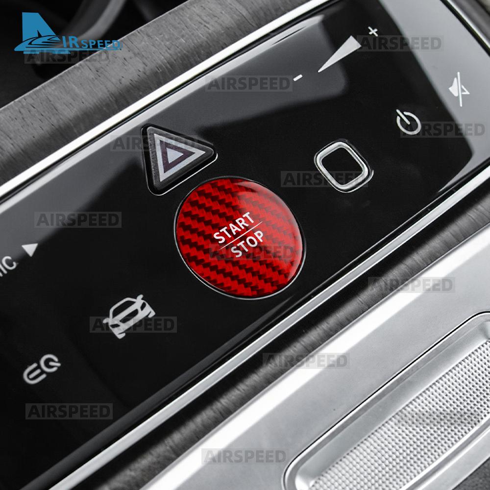 Real Hard Carbon Fiber Car Engine Start Button Trim Cover For Mercedes Benz EQS EQE 2025 2025 2025 2025 Interior Accessories