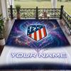 Custom Text Printed Rug Atletico Madrid Non Slip Floor Carpet For Home Room Decor