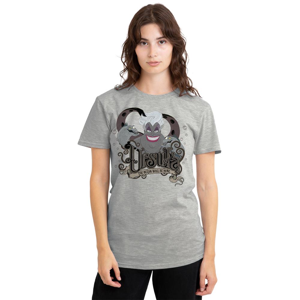 The Little Mermaid Womens/Ladies The Ocean Will Be Mine Ursula Heather T-Shirt