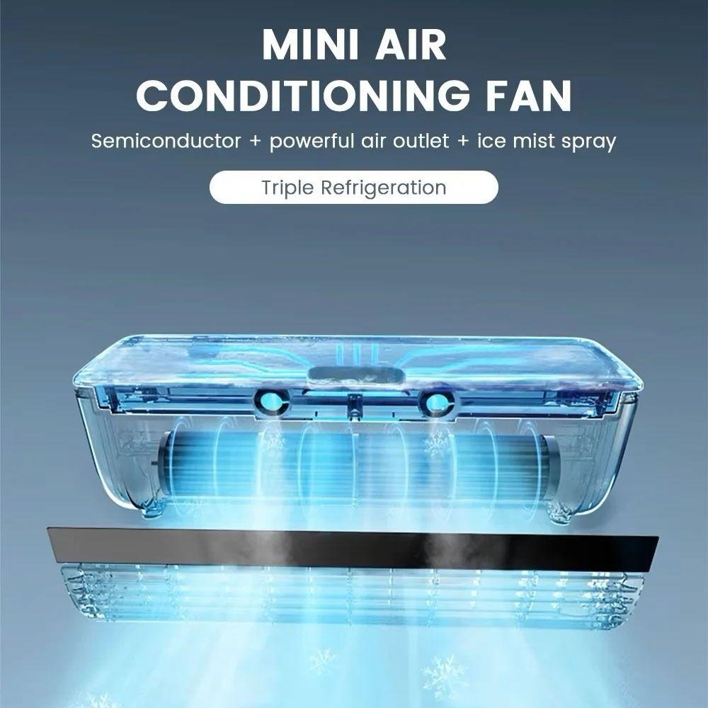 Leafless Design Wall-Mounted Air Cooling Fan Quick Cooling Portable Wall Ice Cooler  Bedroom