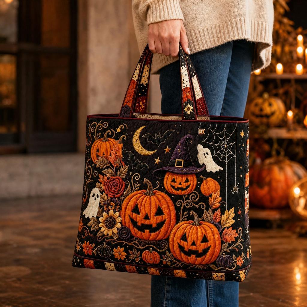 Halloween gesteppte digitale Drucktasche für Damen - Lässige Handtasche mit Stauraum, stilvolle Umhängetasche