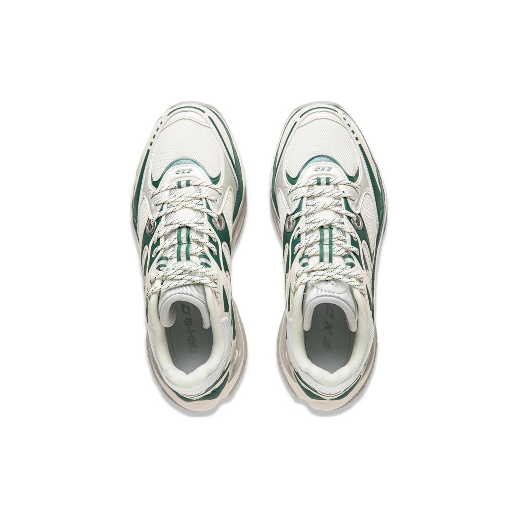 Li Ning Exceed Infinity Slip Resistant Abrasion Resistant Low top Casual Shoes Women's Beige Green AZGT004-5