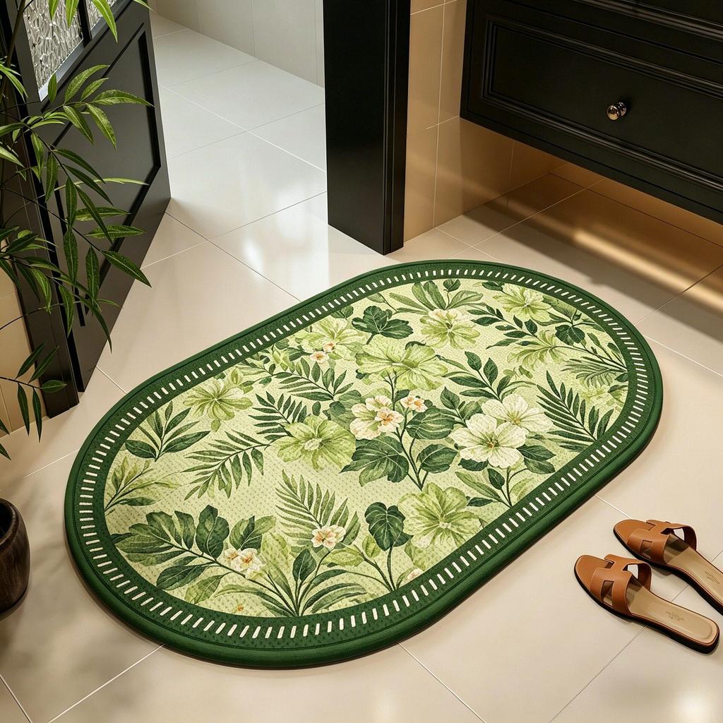 Linen Non-slip Quick-dry Absorbent Bathroom Mat