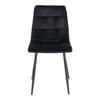 Middelfart Chaise de salle à manger en velours noir, noir.