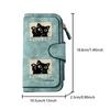 Unique and cute cat-themed LOVELY men's large-capacity wallet with a business card slot and cash pocket, suitable for formal occasions and office