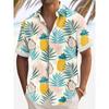 Hawaiian-style 3D Pineapple Printed Men's Shirt Beach And Sand Dune Men's Short-sleeved Shirt Summer Daily Casual Men's Shirt