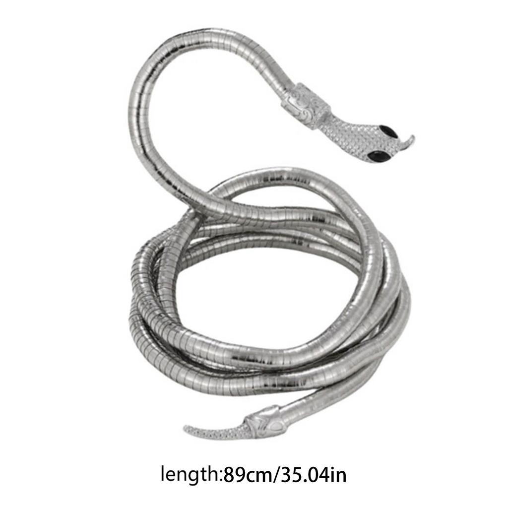 Punk Schlangen Choker Einzigartiges Biegbares Schlangenarmband Flexibles Mehrschichtiges Metallschlangen Halsband Armband Schmuck für Frauen