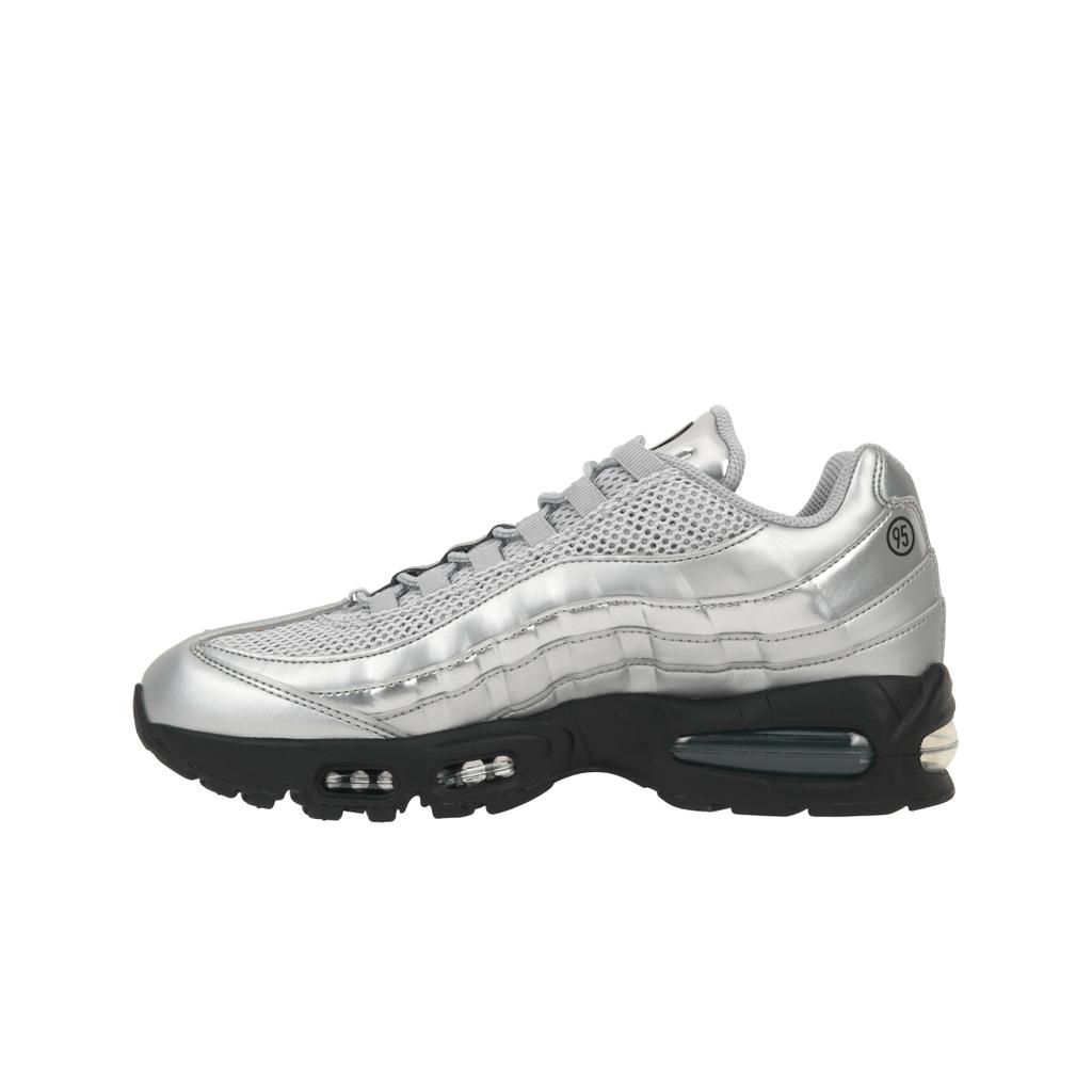 Nike Air Max 95 SE Big Bubble - Total 90 Metallic Silver Unisex Sneakers Black IB6830-002