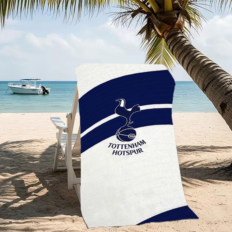 Beach Towel with Tottenham Hotspur F.C Pattern - soft,absorbent,machine washable Lightweight&Modern,swimming,Travel Essentials
