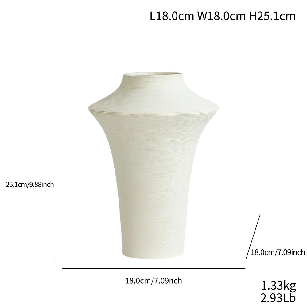 Jumping Knife Engraved Ceramic Vase High-End Home Light Luxury Decoration Ornament Desktop Simple Art Flower Arrangement