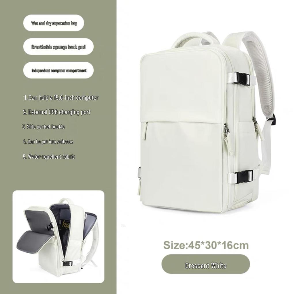 Girls' Extra Large Multifunctional Backpack with Wet/Dry Separation - Nylon, Waterproof, Ideal for Short Trips & School