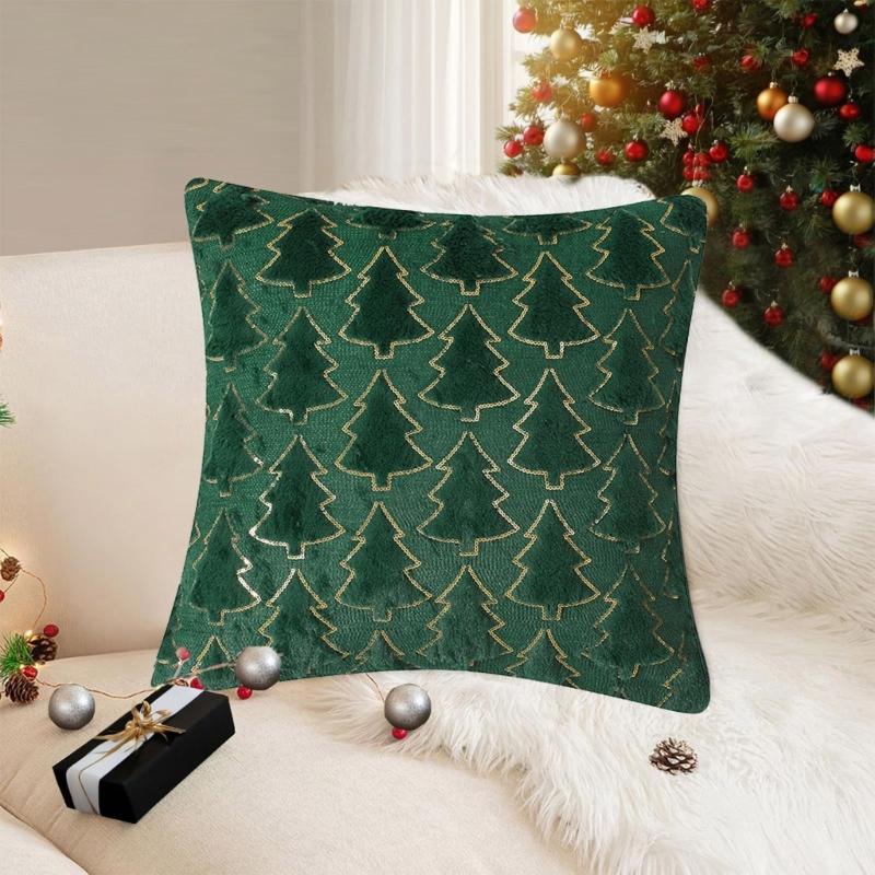 Christmas Throw Pillow Cover 45x45cm, Festival Sofa Chair Cushions Case for Living Room Bedroom