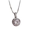 Hot Sale Carat White Diamond Round Necklace Simple Moissanite Microinlaid Zircon Clavicle Chain