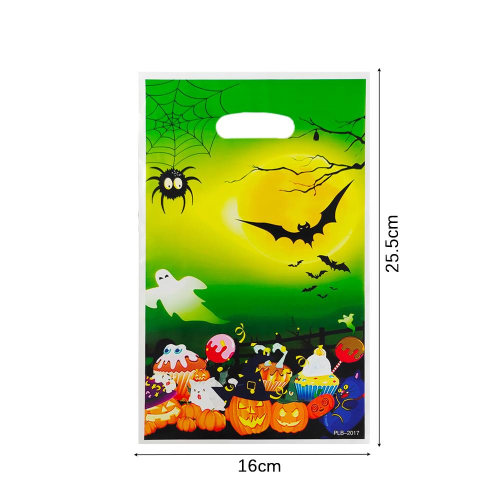10Pcs Halloween Gift Candy Bags Pumpkin Skull Bat Trick or Treat Cookies Bag Candy Packaging Halloween Party Favors Supplies