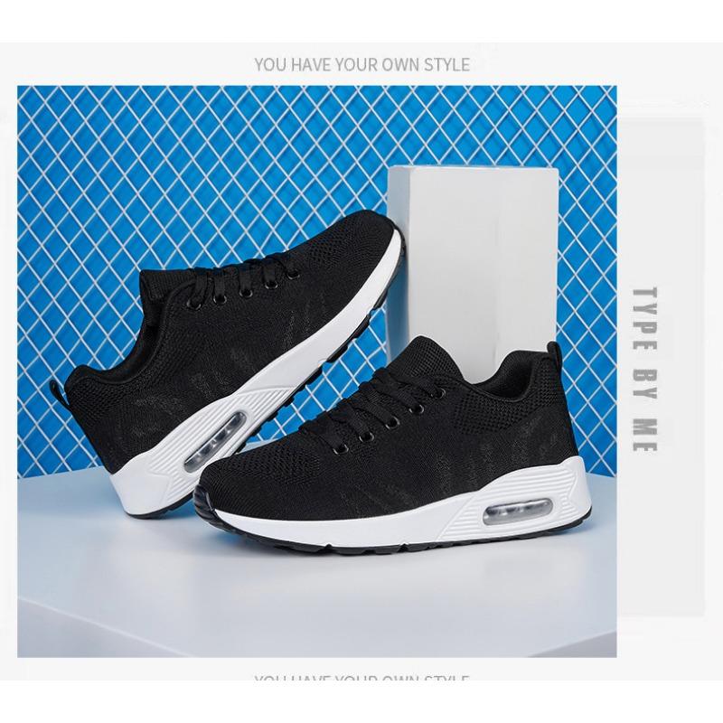 Весна Новые Дышащие Спортивные и Повседневные Туфли из Сетки Flyknit Корейское Издание — фото 5