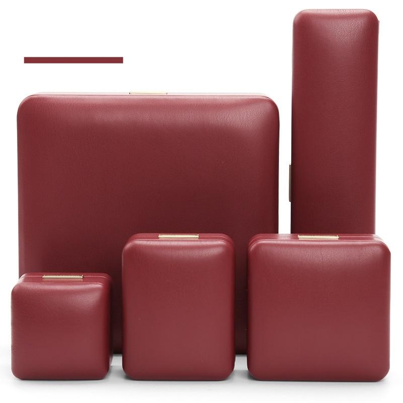 Yantong Luxury PU Leather Jewelry Box Premium Ring Case Velvet Insert Necklace Bracelet Storage Organizer Gift Packaging Custom