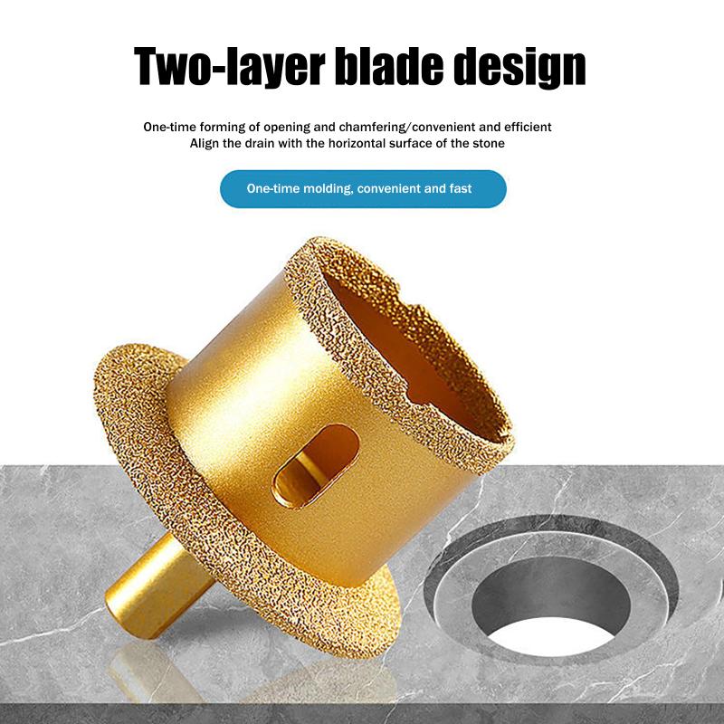 M10 Brazed Diamond Washbasin Core Drill Bit Hole Opener Table Basin Tool For Granite Marble Tile Drilling Cutter