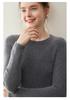 Pure Cashmere Women's Round Neck Sweater - 2026 Autumn/Winter, Versatile Slimming Style, Solid Color Warm Base Layer.