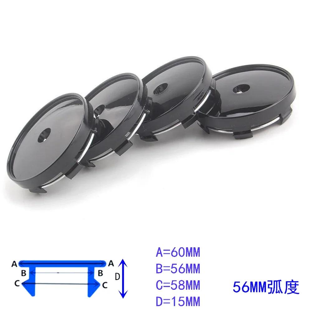 Lsjwk2 4PCS/lot 60MM 68MM VOSSEN Emblem Logo Car Wheel Center Hub Caps Wheel Center Cap Decoration Auto Styling Rim Hub Cap