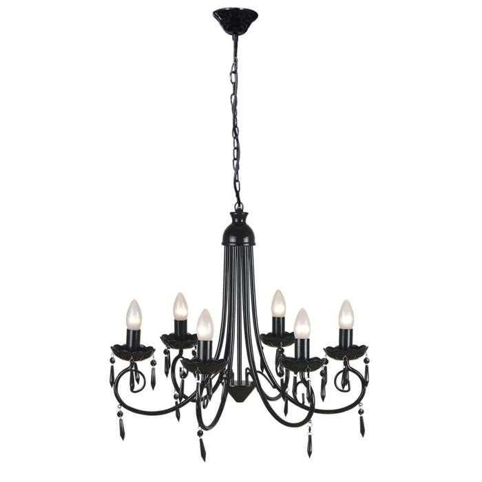 Lustre en cristal plafonnier 6 feux lampe luminaire 240689