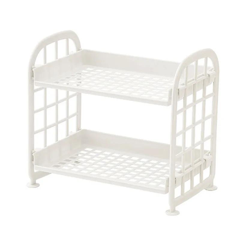 

Double Folding Storage Organiser Desktop Bathroom Shelf Storage Shelf Bathroom Accessories Cute Shelves Kitchen Storage Shelves белый