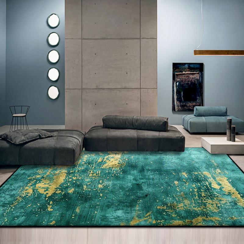 Tmavě modrý abstraktní koberec obývací pokoj snadno čistitelný dekorace pod pohovku stolní koberečky velká plocha ložnice šatna podložka na podlahu protiskluzová