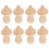 10pcs Wooden Mushroom Models Unfinished Diy Painting For Project Decor Garden Layout Ornaments Handicraft Sewing