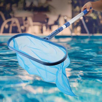 Swimming Pool Skimmer Net with Telescopic Pole Removal Leaf Rake Mesh Pool Ponds Cleaning Net Piscina Accessories